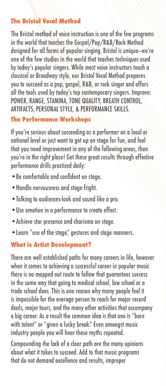 Artist Development at Bristol Studios