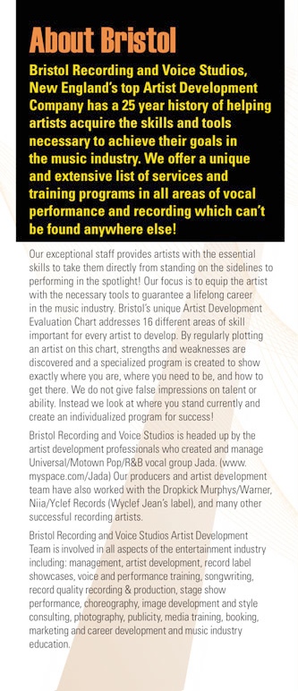 Artist Development at Bristol Studios